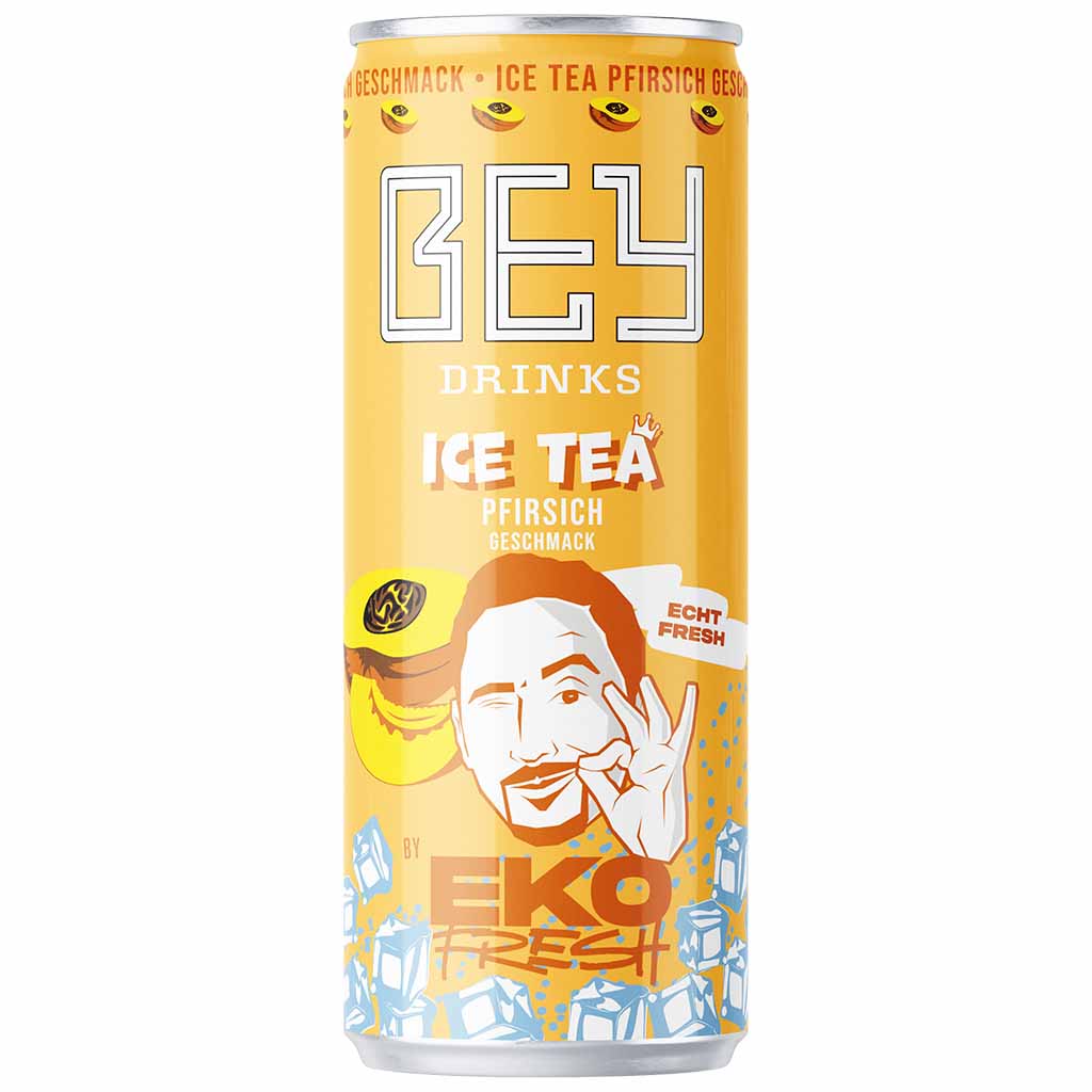 getränk, ice-tea, pfirsich, dosenverpackung, eisgekühltes getränk