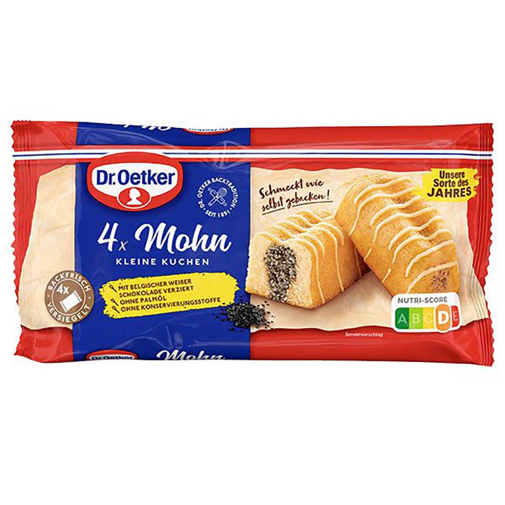 Kuchen, 4x, Mohn, Kleine Kuchen, Belgische Schokolade