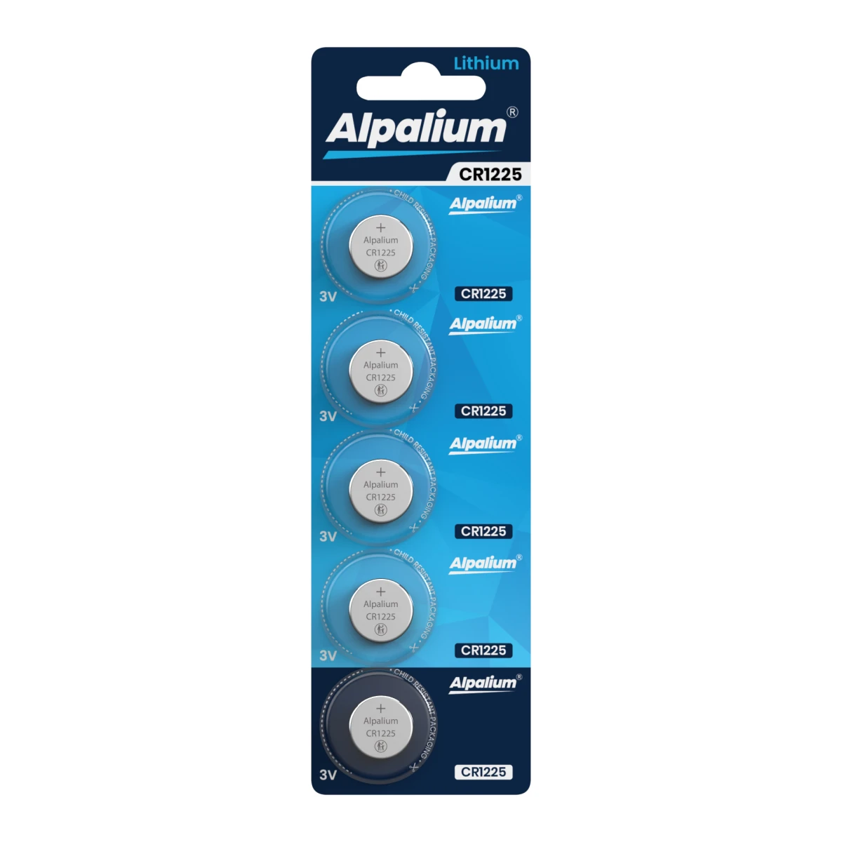 Alpalium Lithium Knopfzelle CR1225 – 3V – 5er Blister