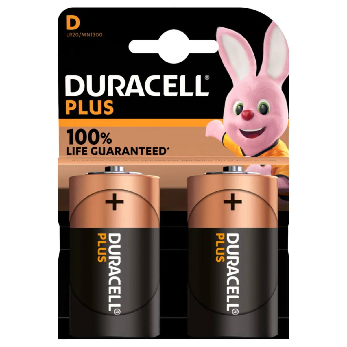Duracell Plus LR20 (D) Alkaline Batterien 1,5 V – 2er Blister MHD 30.04.34
