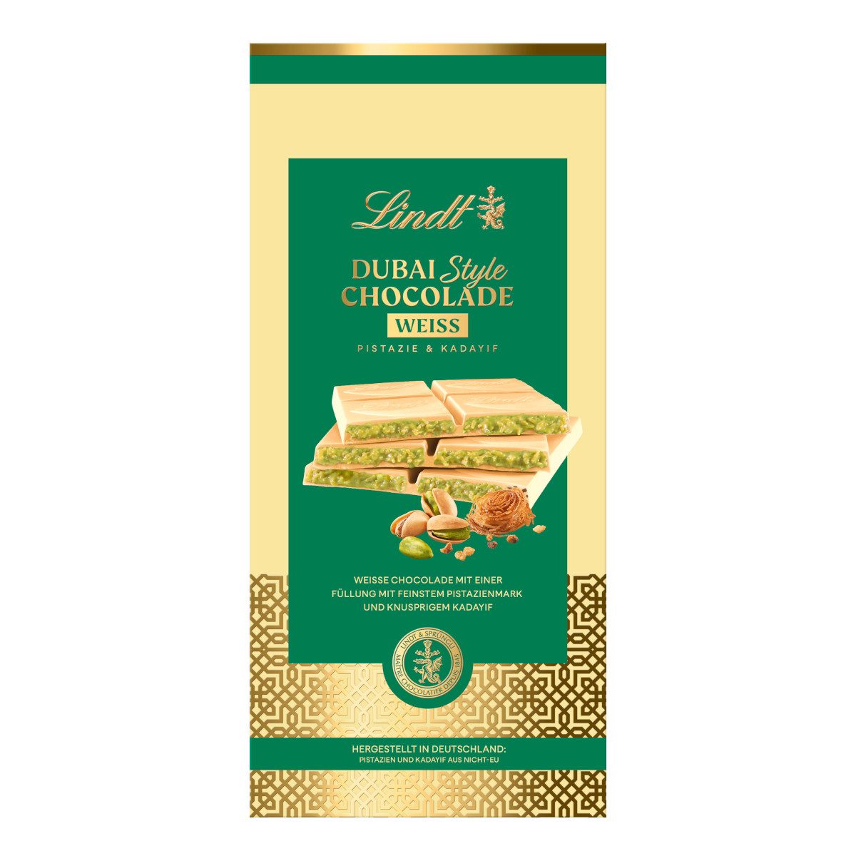 Schokolade, Weiss, Dubai Style, Pistazie, Kadayıíf