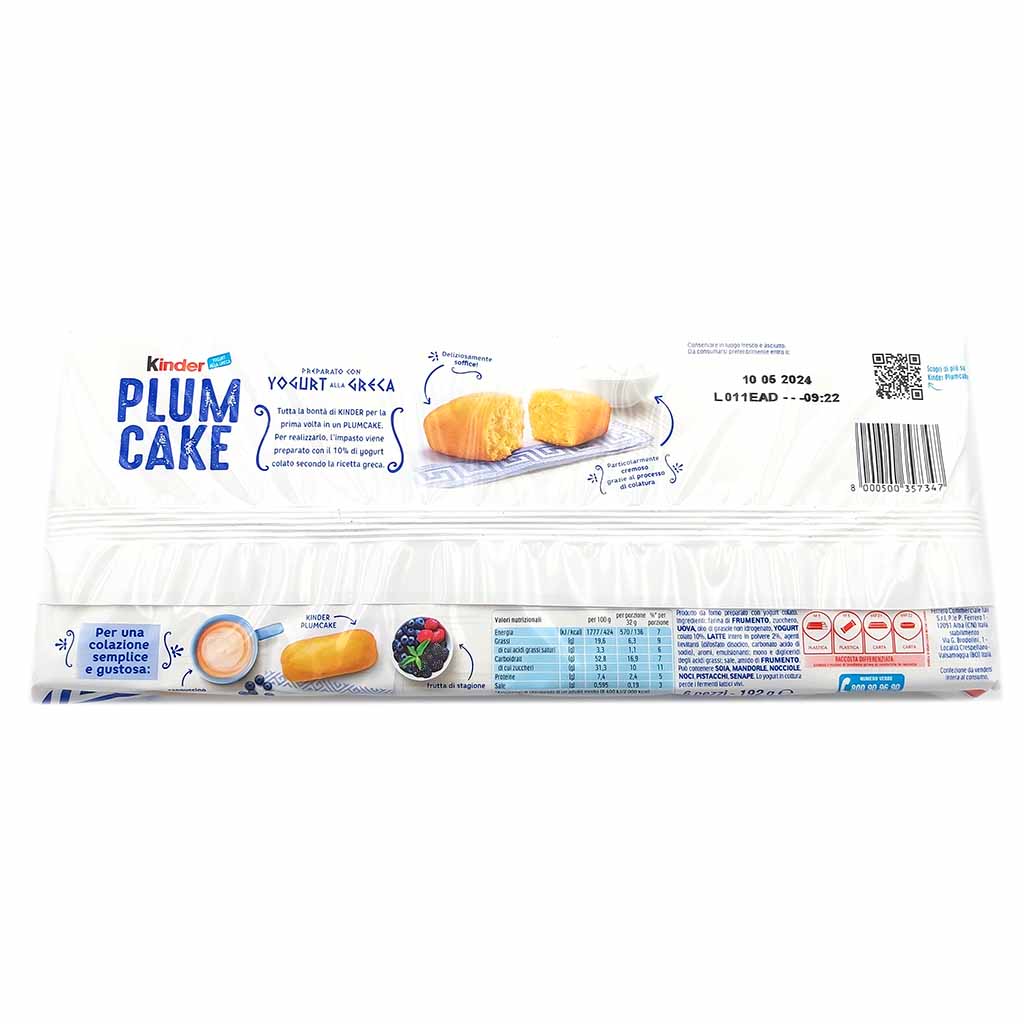 Kinder Plum Cake Yogurt alla Greca 192g