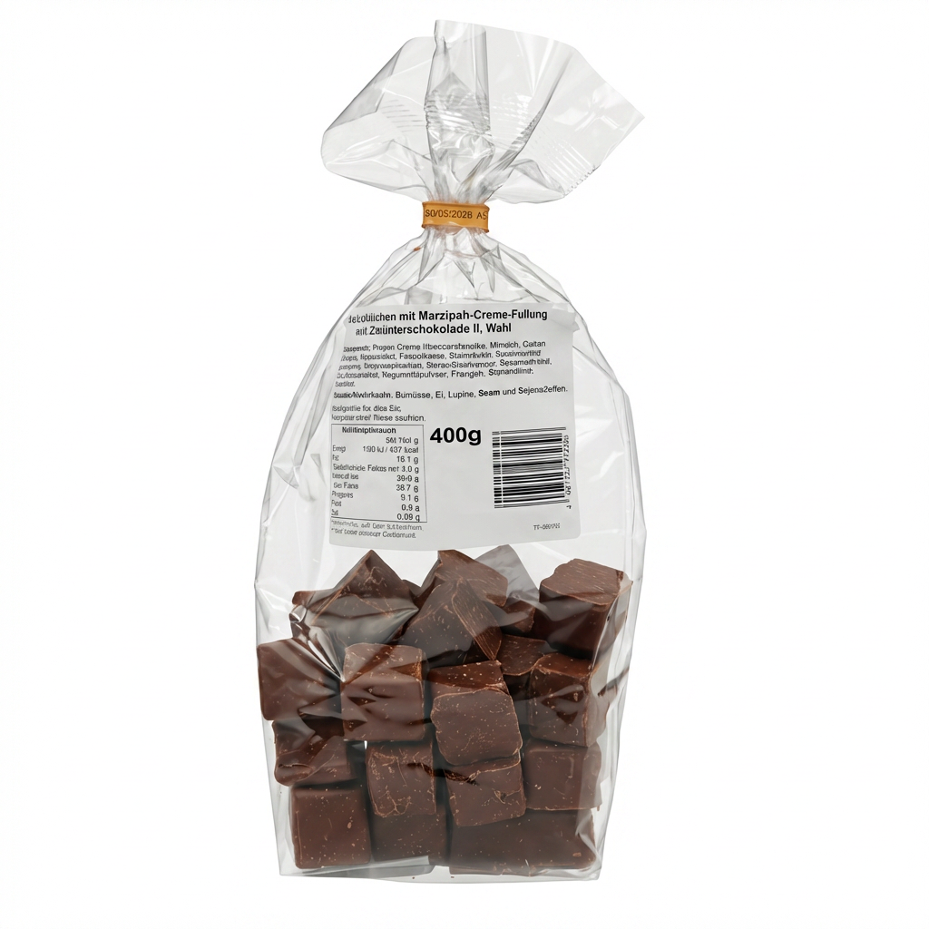 Schokoladenwürfel, Milchschokolade, Kastenverpackung, 400g, Snacks