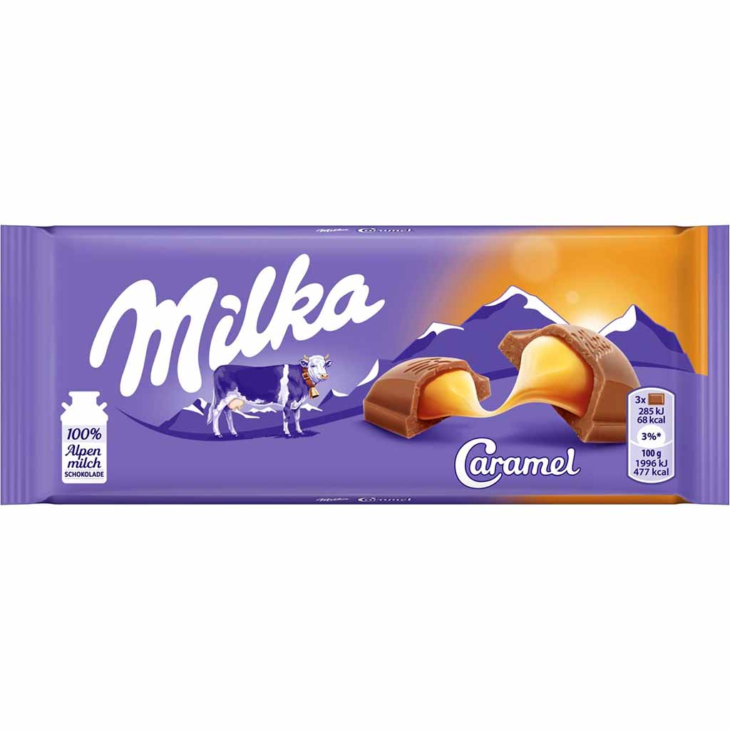 Milka Tafelschokolade Caramel 100g MHD 02.08.26