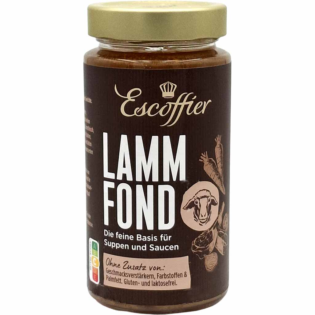 Lammfond, Saucenbasis, Glasbehälter, Lammbasiss?, Essenz?