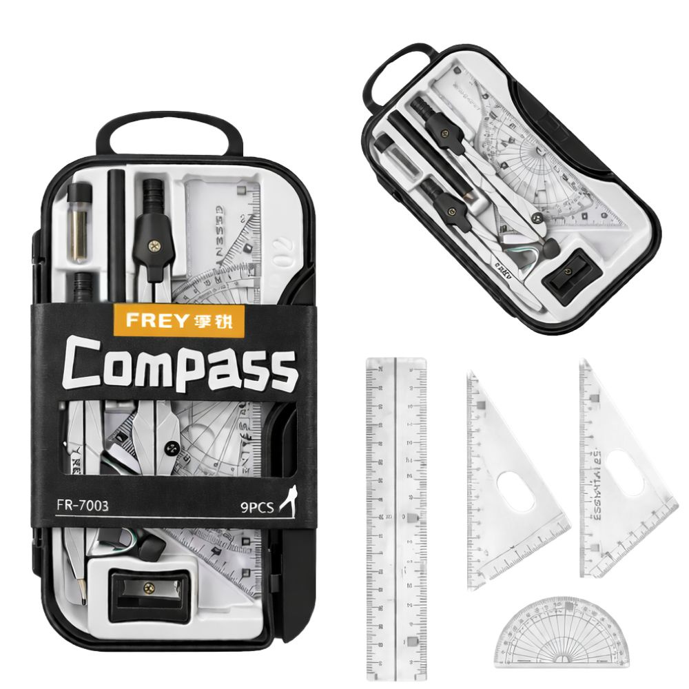 Lineal, Kompass, Messwerkzeug, Geometrie-Set, Stiftehalter