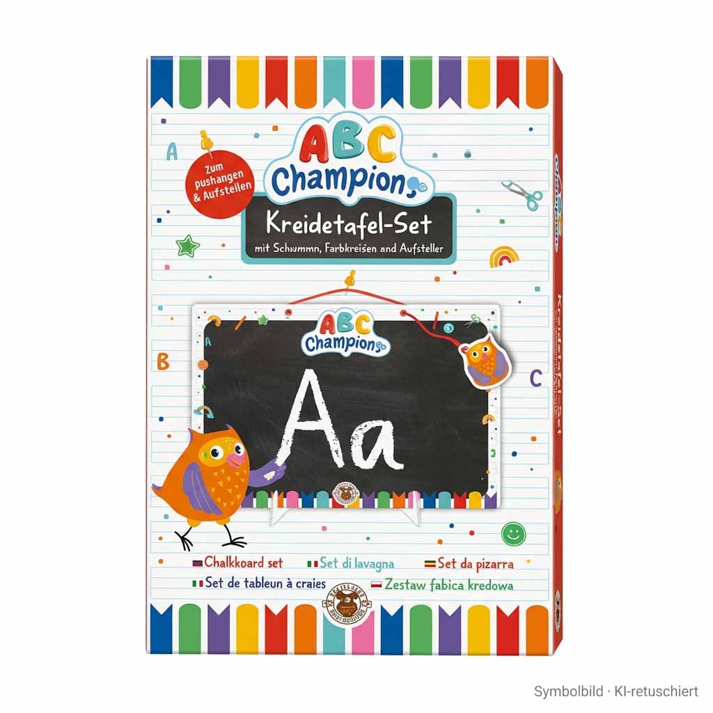 Kreidetafel-Set, Tafelset, ABC-Champion, Schultafel, Whiteboard-Kreide