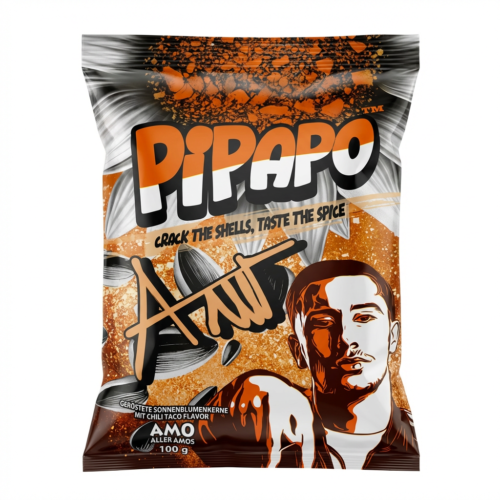 Chip, Buttered flavor, Chili taco, 100 g, Snack