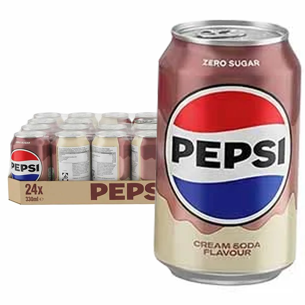 Pepsi-Dose, Sodagal, Cream-Soda, Zero-Zucker, 24er-Pack