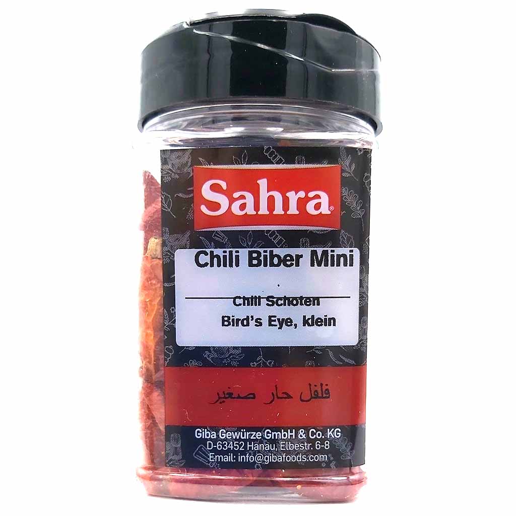 Sahra Chili Biber Mini Chili Schoten klein, Bird's Eye 30g MHD 30.06.27