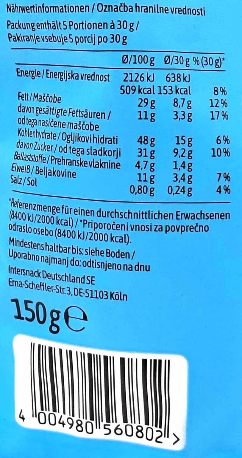 Nährwert, Preis, 150 g, Barcode, Etikett