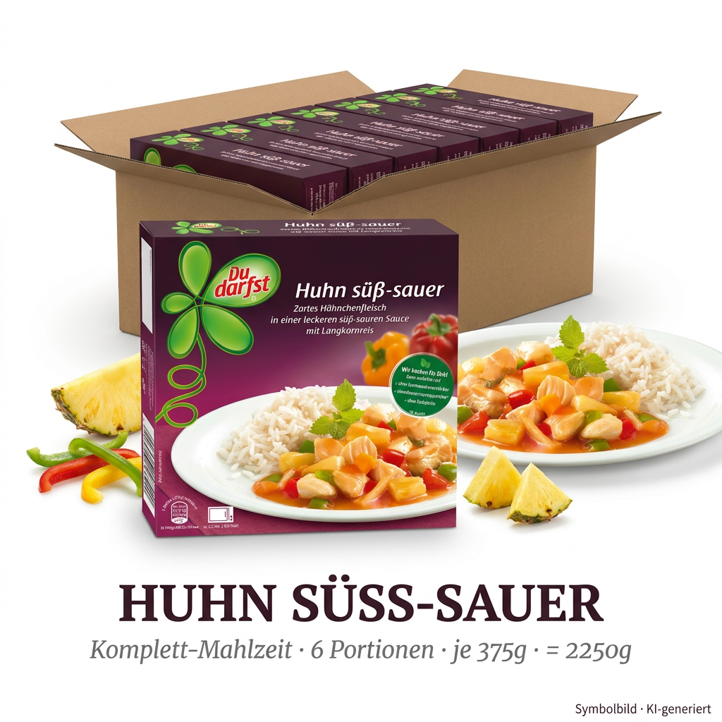 Huhn, Süß-Sauer, Geflügel, Reis, Paket