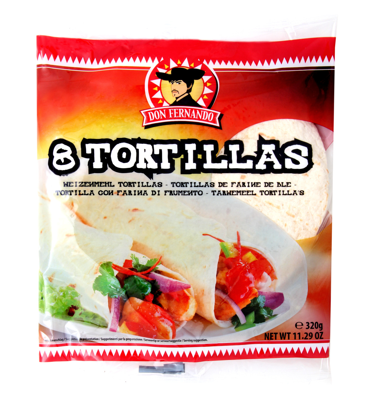 Don Fernando Weizenmehl Tortillas 320g (8x20cm) MHD 10.02.27