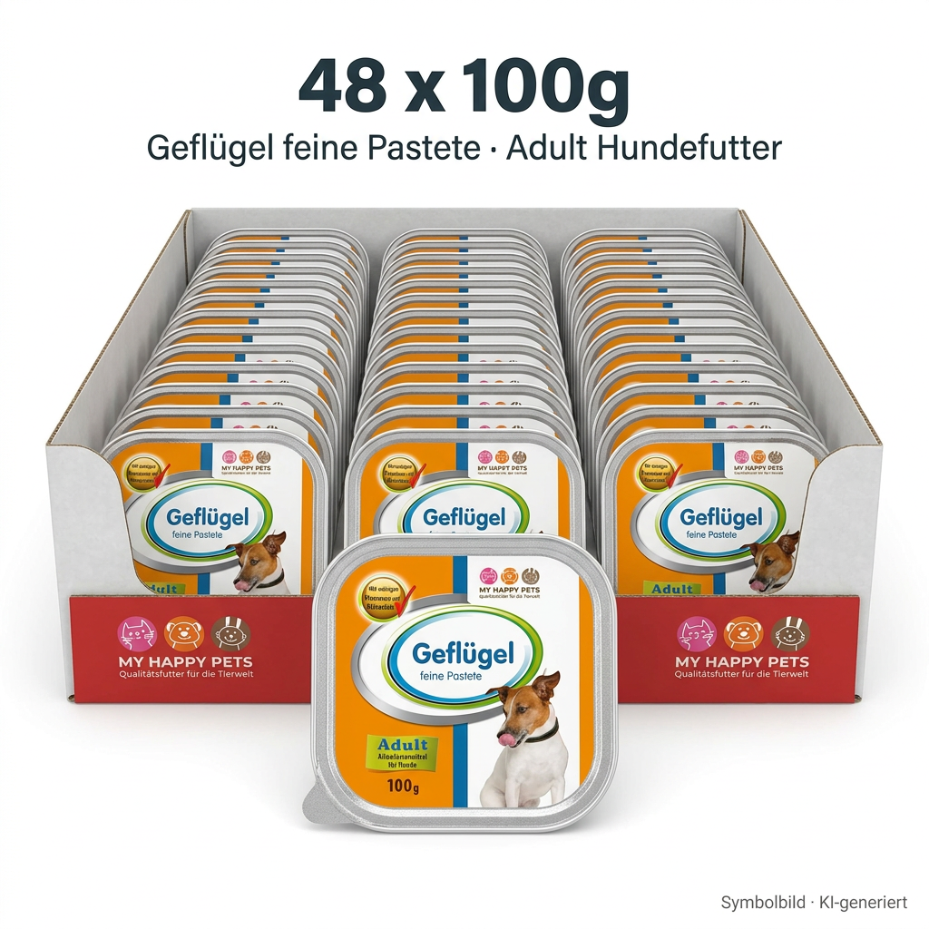 Hunde-Nassfutter, Pastete, Adult, 100 g, Dosenpackung