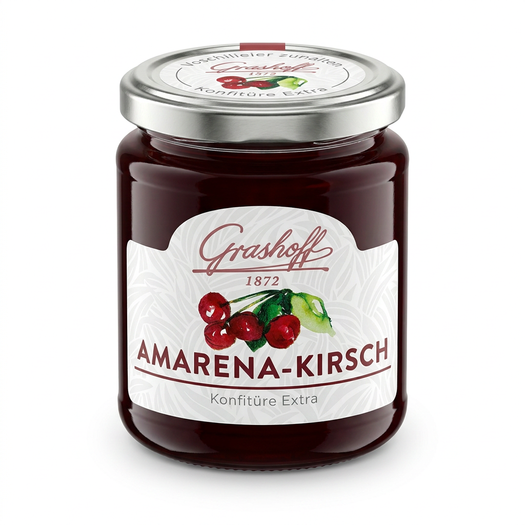 Konfitüre, Kirschkonfitüre, Glas, Amarena-Kirsch, Gläsergröße