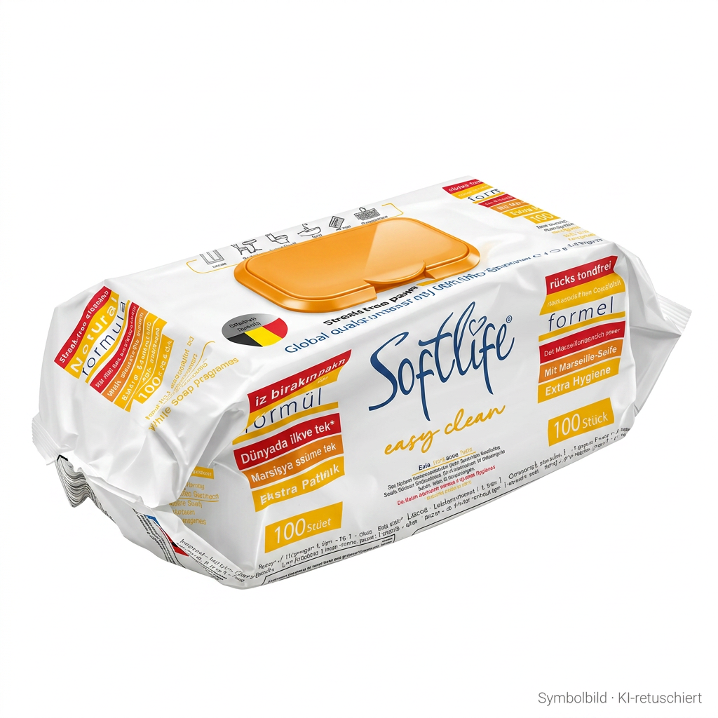 Feuchttücher, Packung, 100 Stück, Nasswischtücher, Formel