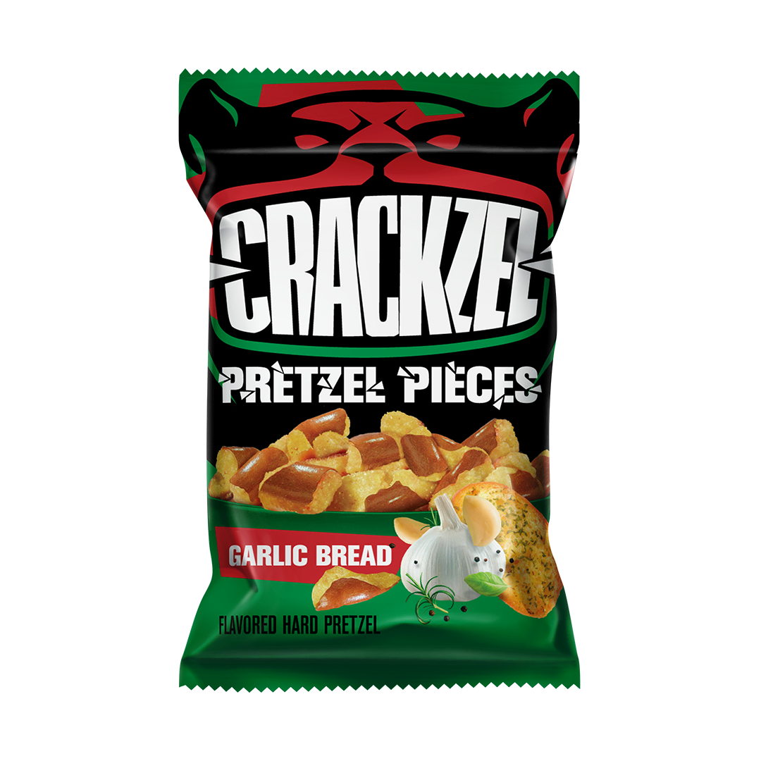 Crackzel Pretzel Pieces Bretzelstücke Garlic Bread 85g MHD 30.06.26