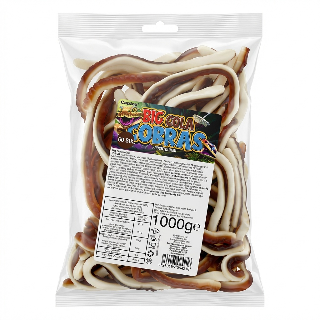 Gummiarmbänder, Schnüre, Kaugummi, Mehrfarbig, 1000g Packung