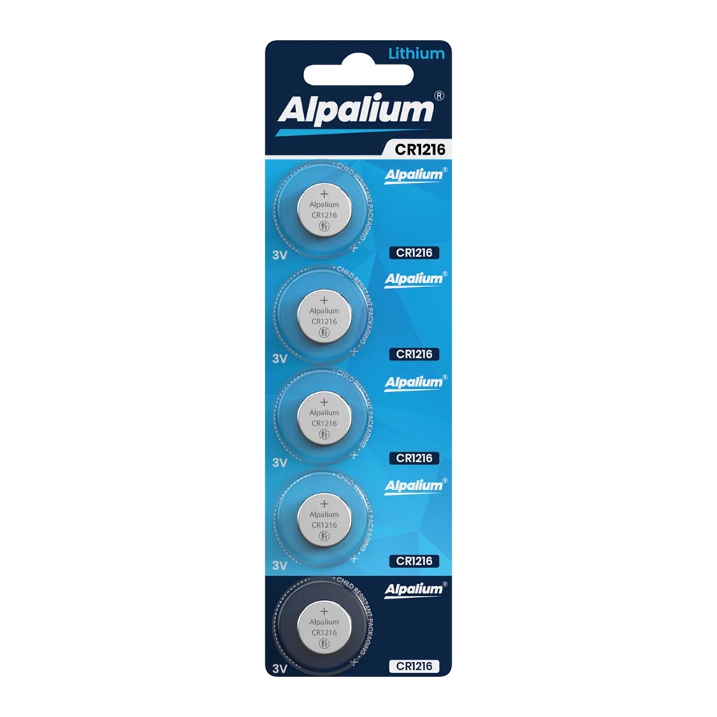 CR1216, Lithium, Knopfzelle, Batterie, Alpalum