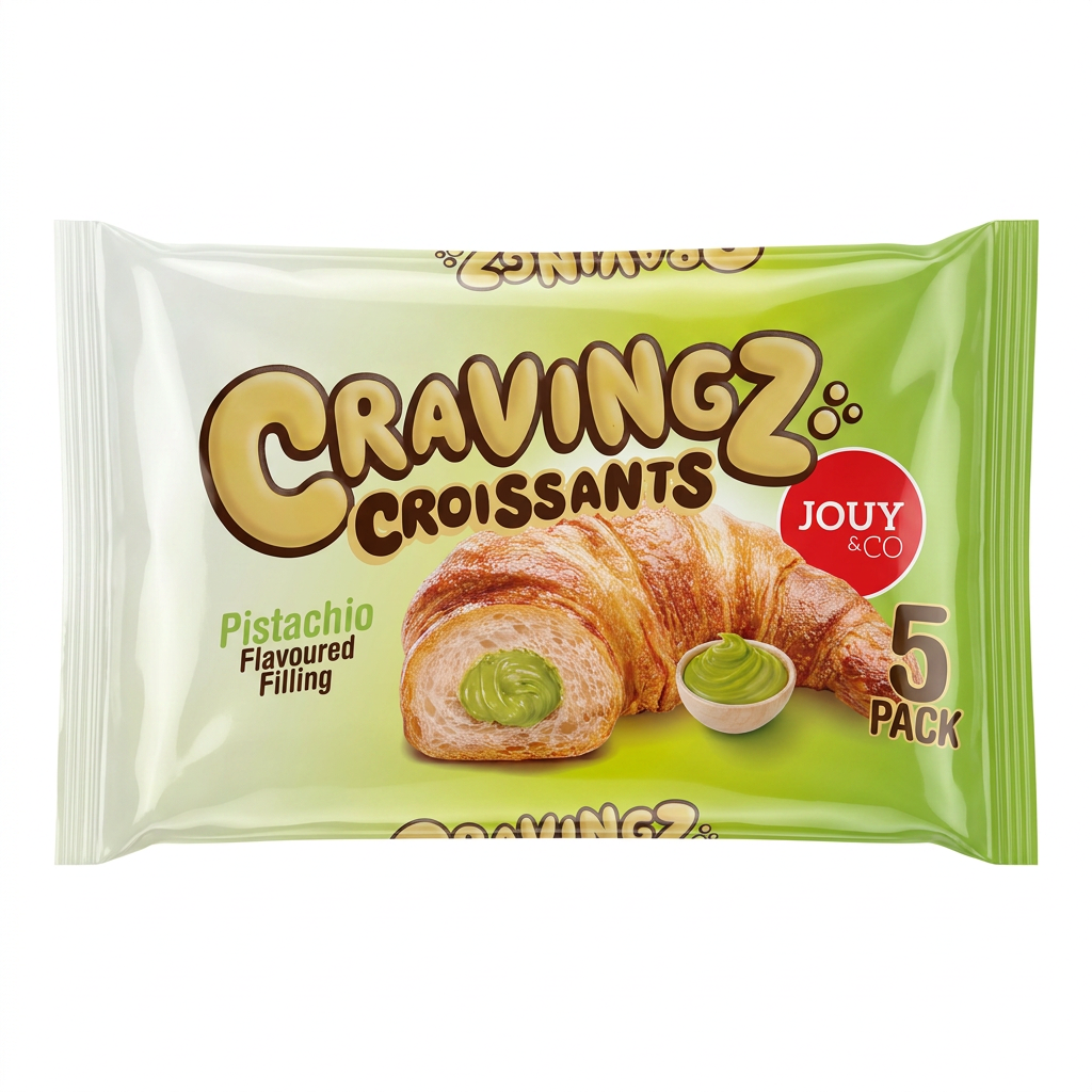 Croissant, Pistachio filling, 5 pack, Snack, Gebäck
