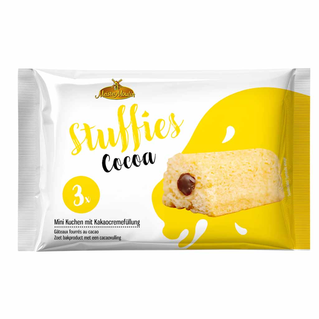 Meister Moulin Stuffies Mini Kuchen mit Kakaocreme 3x45g = 135g MHD 28.11.26