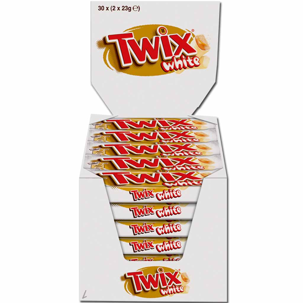 Twix white Doppelriegel 30x46g=1380g MHD 29.08.26