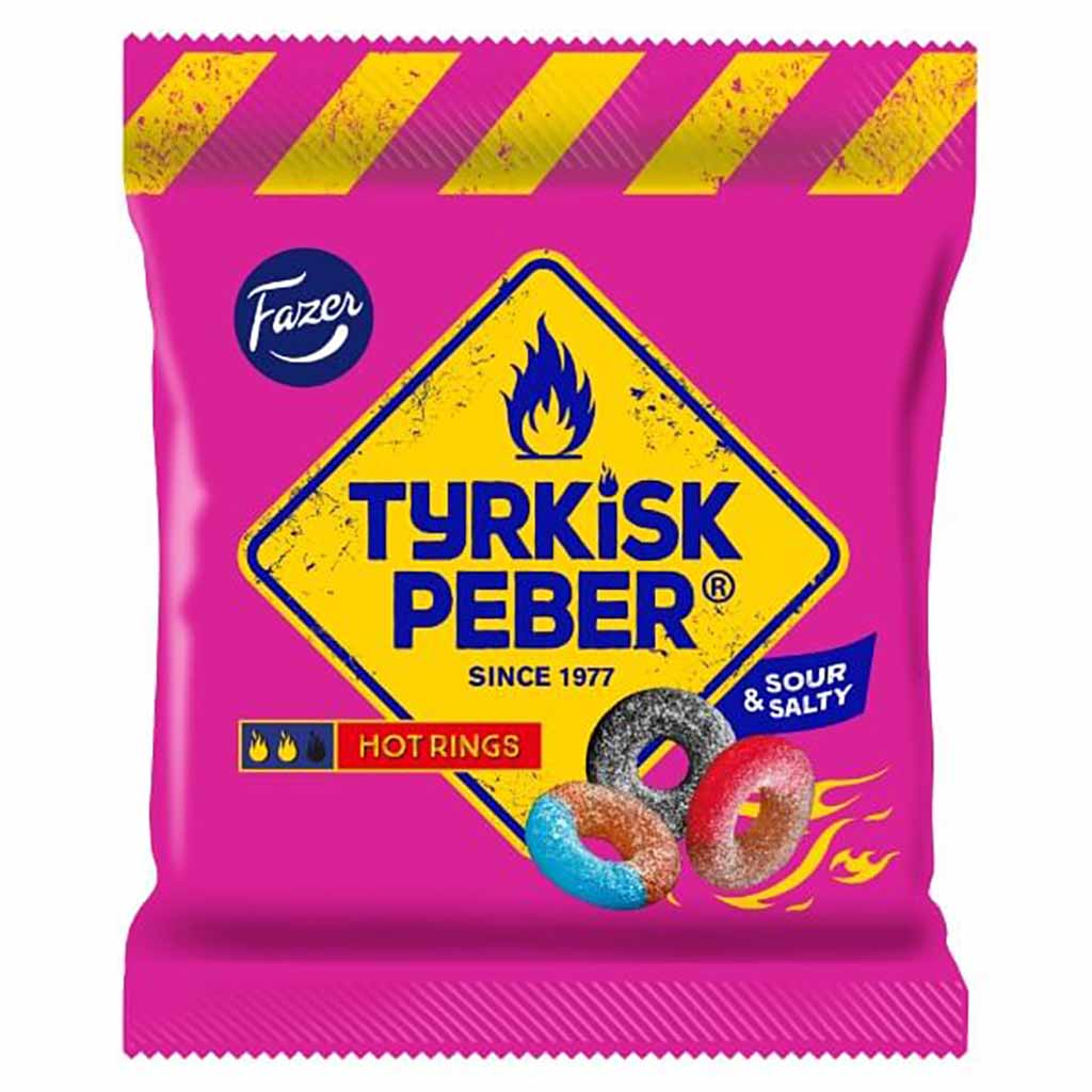 Süßigkeiten, Donuts, scharfer Snack, Hitzewürzige Ringe, pink Verpackung