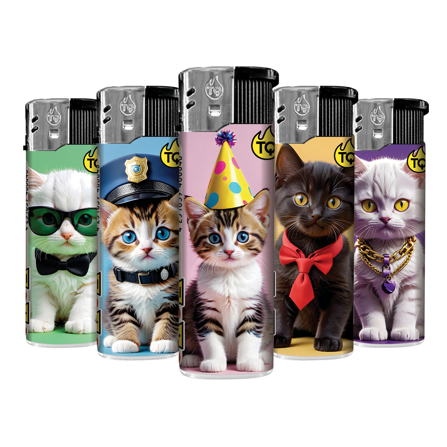 katzenfein, bunt, party, helm, flasche