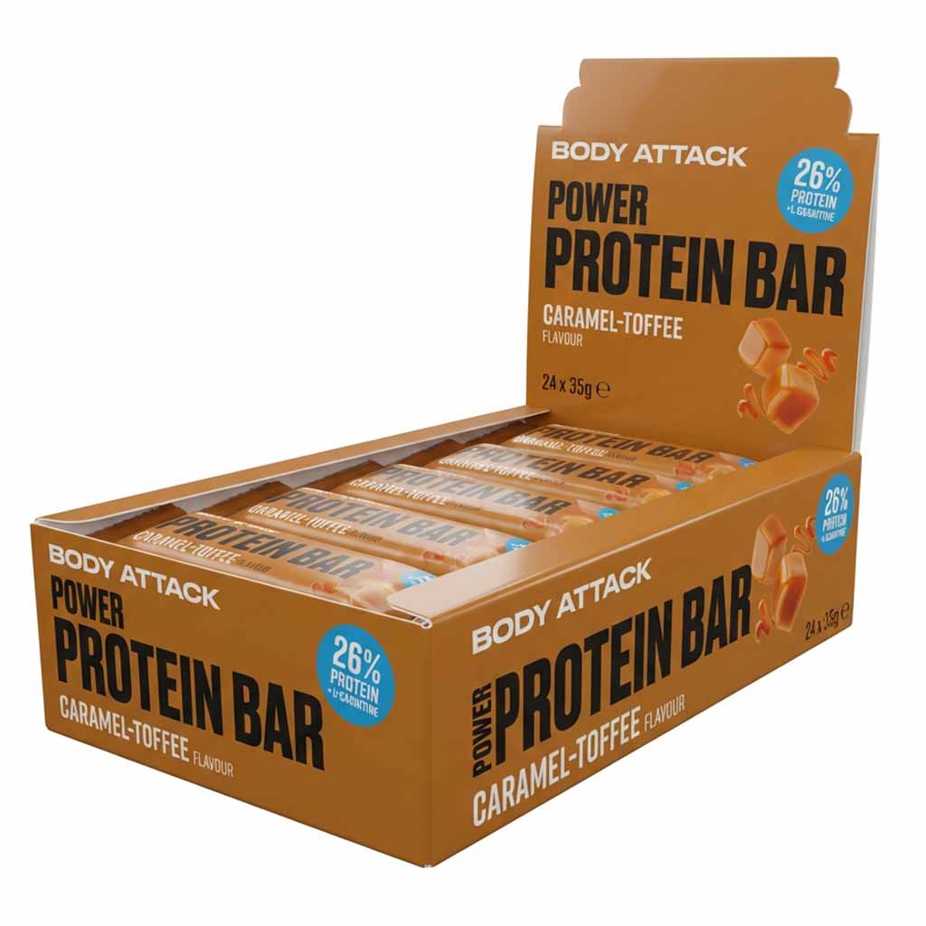 Protein Bar, Karamell-Toffee, Proteinriegel, 26% Protein, Snack