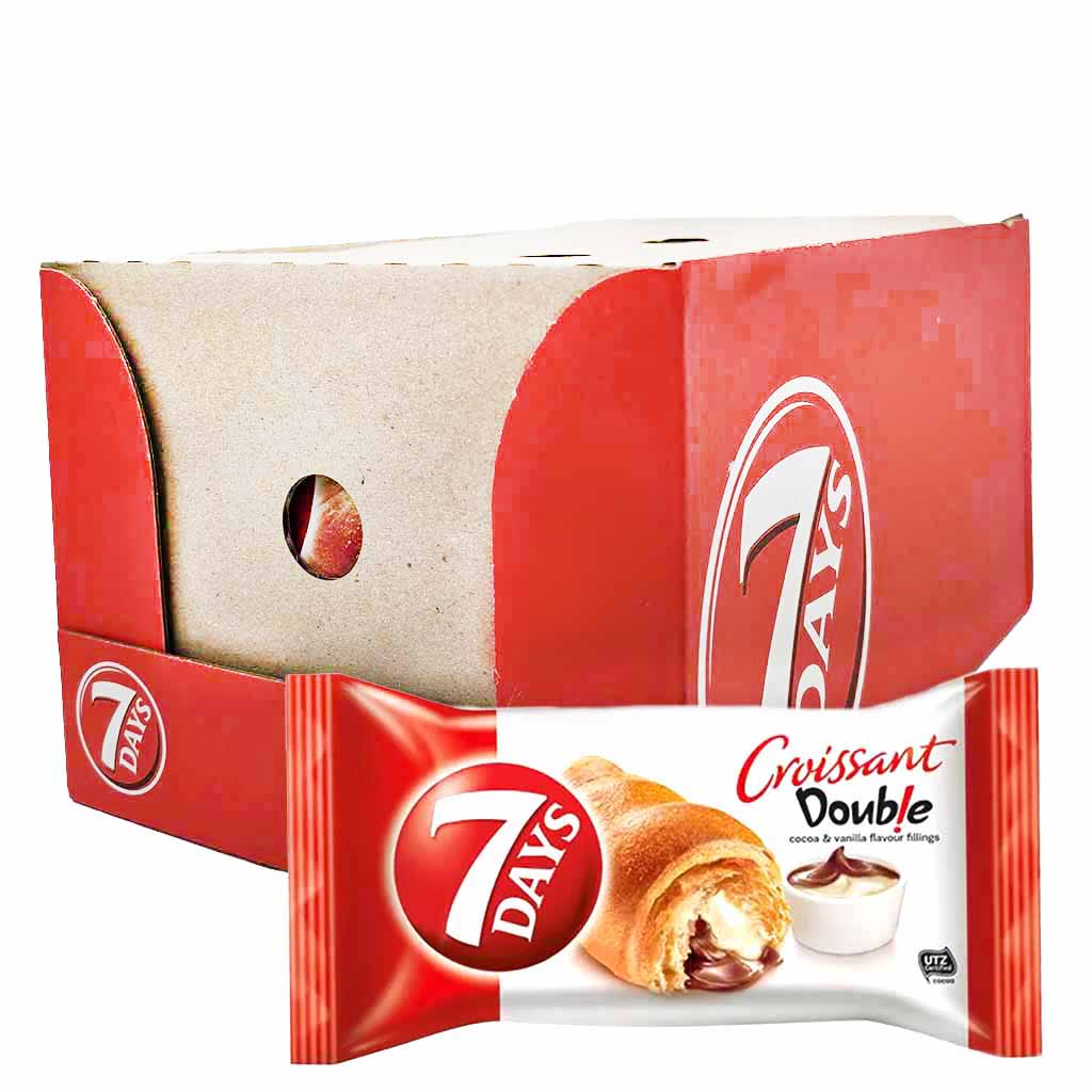 10x 7Days Double Croissant Kakao & Vanille á 60g=600g