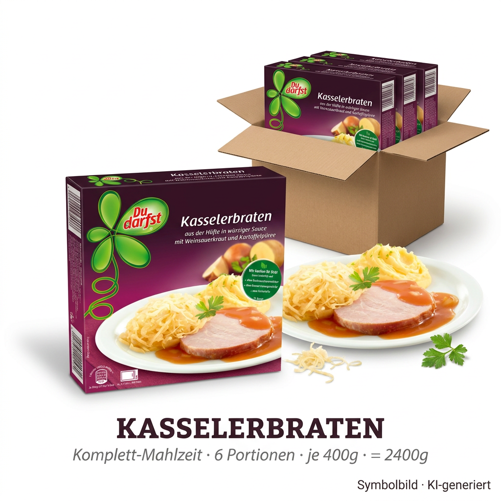 Kasselerbraten, Würstenglanz, Trockenware, fertigmenü, 6Portionen