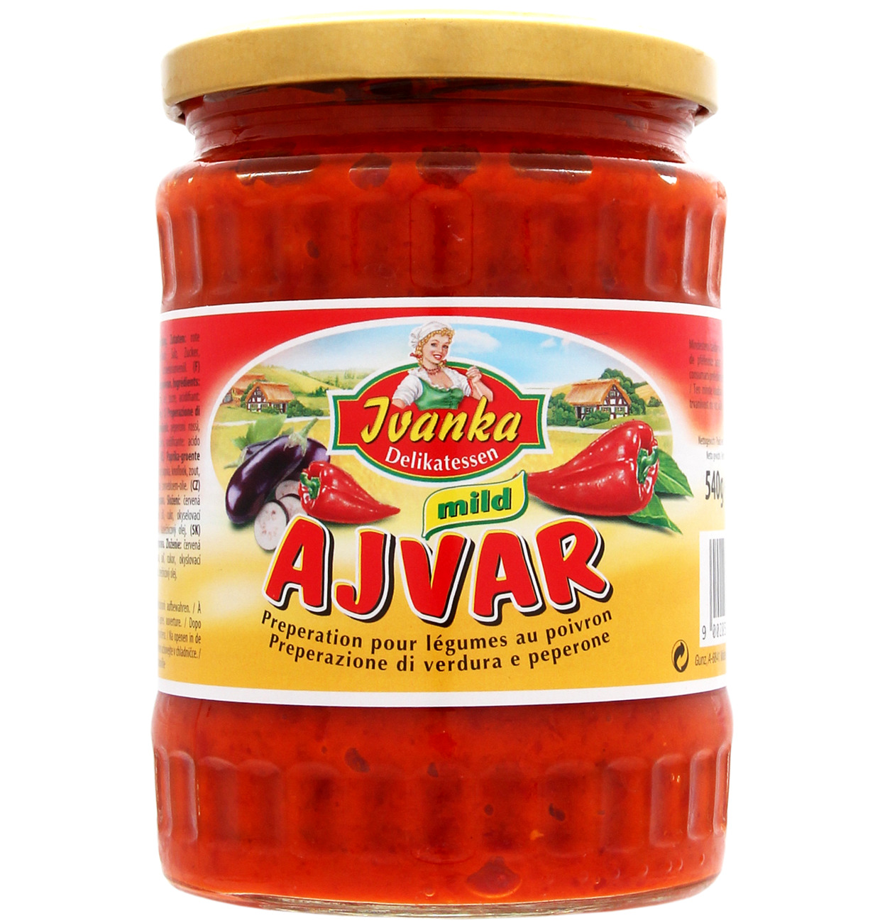 Ivanka Ajvar mild Paprika-Gemüsezubereitung 540g MHD 19.03.27