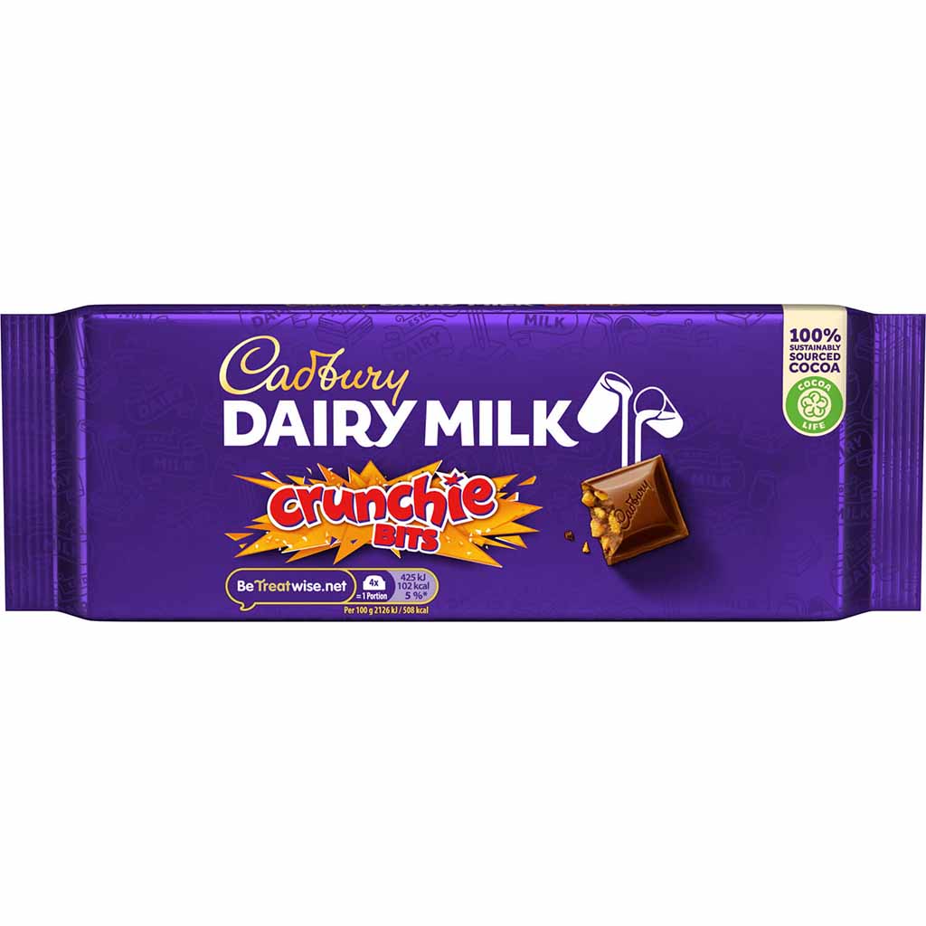 Cadbury Tafelschokolade Dairy Milk Crunchie Bits 180g MHD 22.10.26
