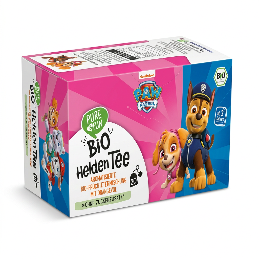Bio, Helden Tee, Kindersnack, Fruchtmischung, Orangenaroma
