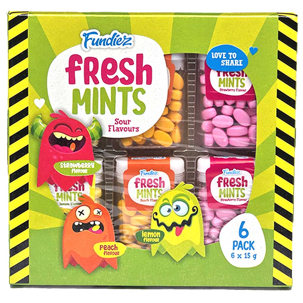 Fundiez Fresh Mints Sour Flavours 6er Pack 90g