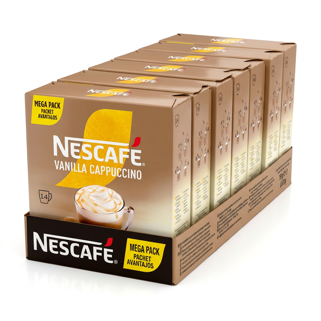Kaffee, Instantkaffee, Vanilla Cappuccino, Mega Pack, Nescafé
