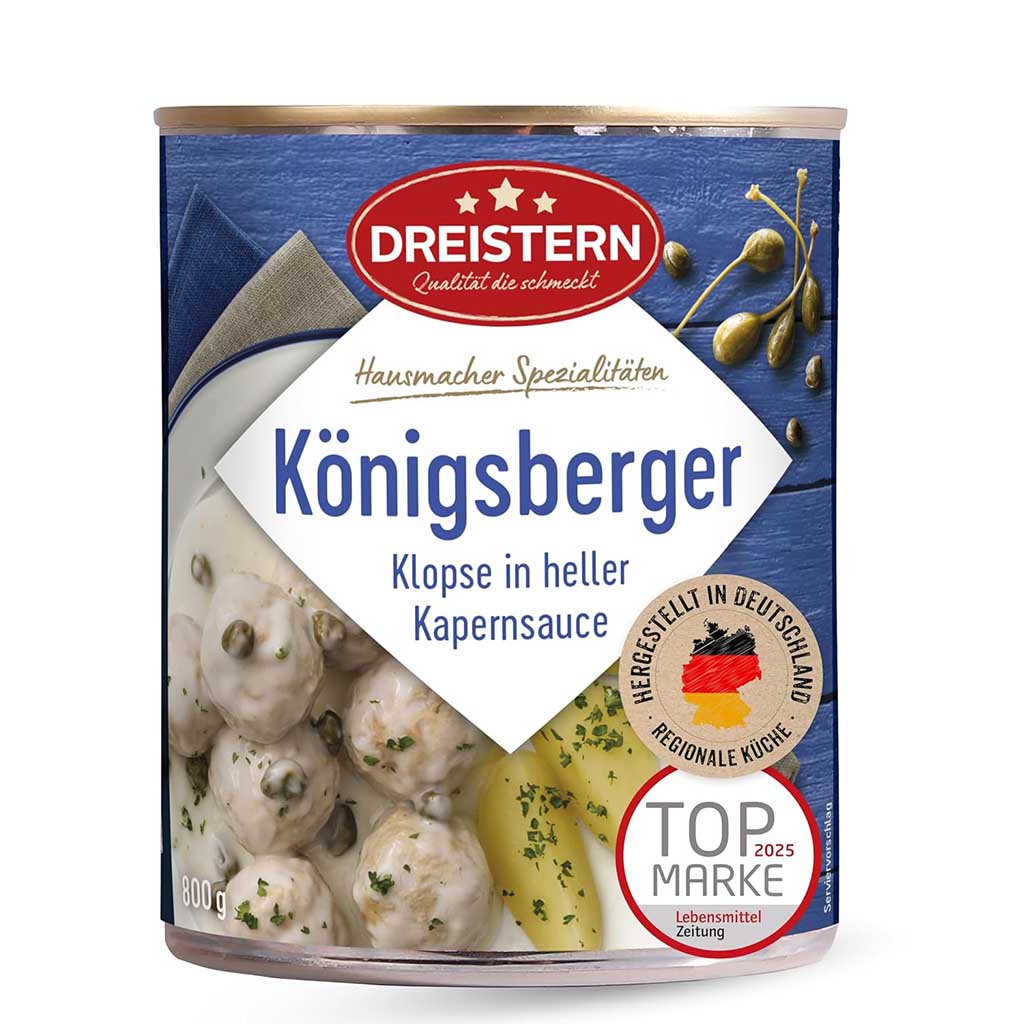 DREISTERN Königsberger Klopse In Heller Kapernsauce 800g MHD 23.12.28