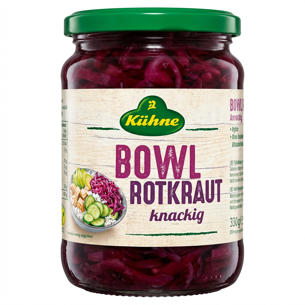 Rotkraut, Bowl, Glas, knackig, Beilage