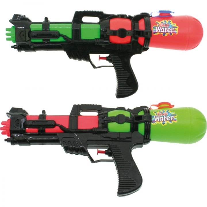Wasserpistole XL 38cm 2farbig sortiert mit Tank