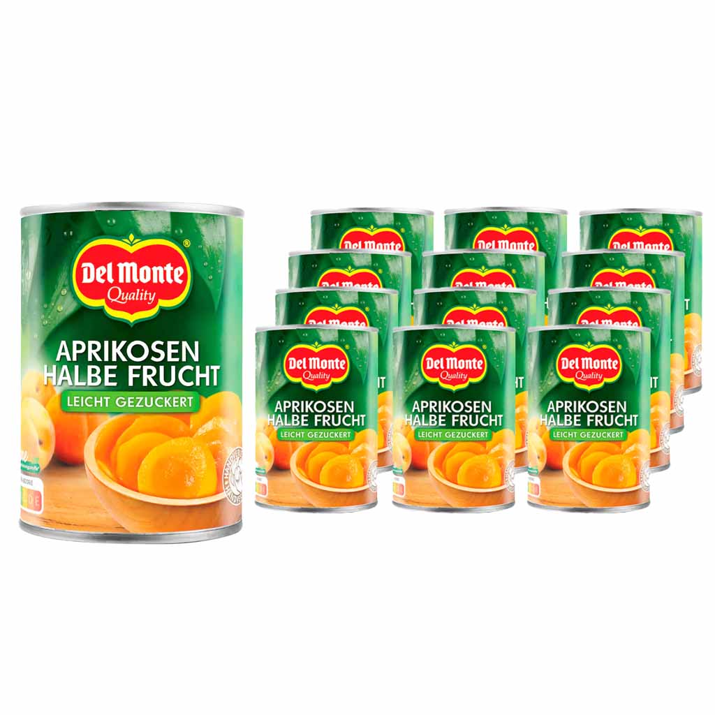 12x Del Monte Aprikosen halbe Frucht 227g = 2,724kg