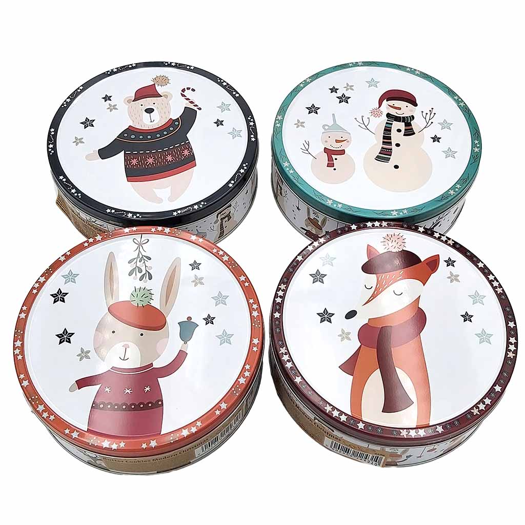 Dänische Butter Kekse 454g Weihnachtsmotive Dose modern Christmas