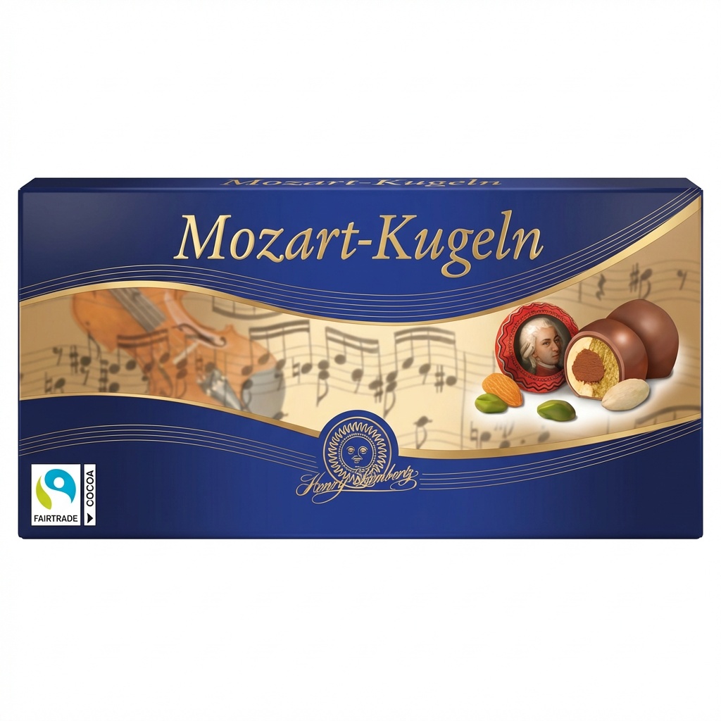 Mozart-Kugeln, Schokolade, Praline, Kakaohülle, Nussfüllung