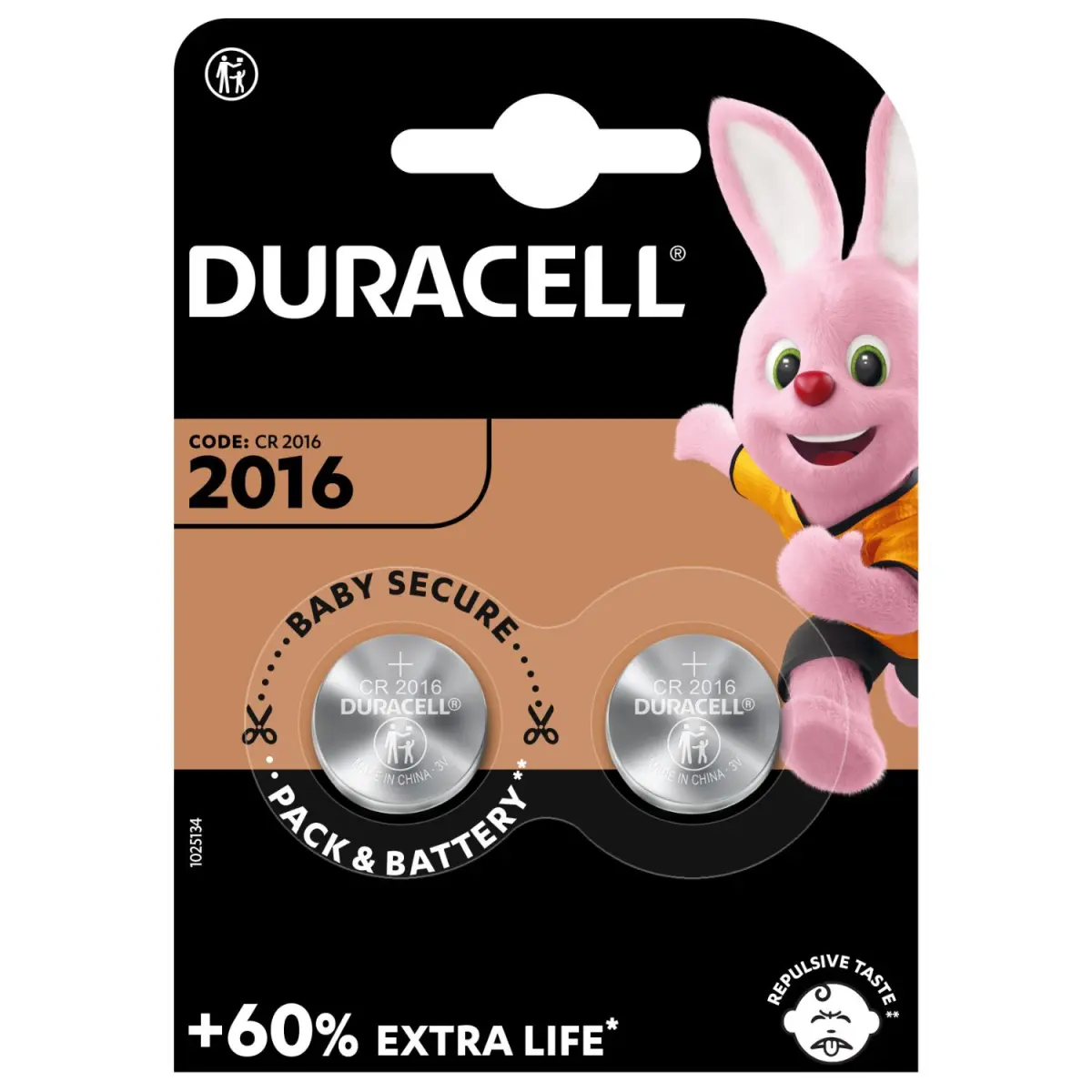 Duracell Lithium Knopfzelle CR2016 Batterie 3V – 2er Blister MHD 30.10.33