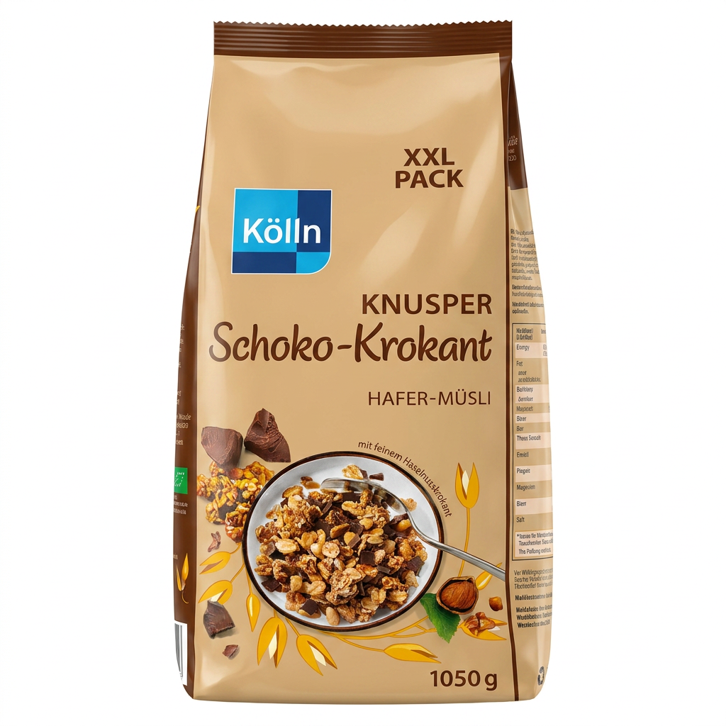 Knusper, Schoko-Krokant, Hafer-Müsli, Körner, XXL Pack
