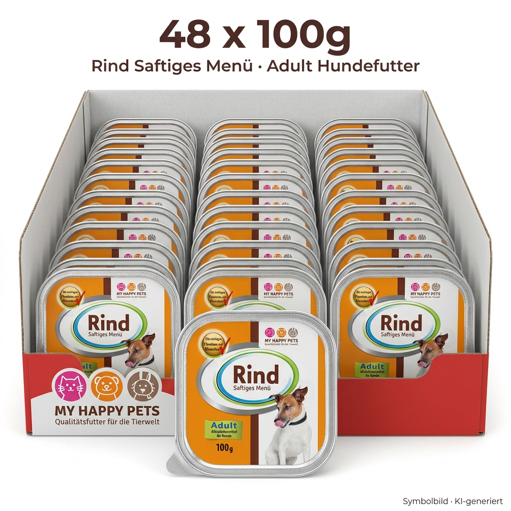 Rind, Dosenfutter, Hundefutter, 100g, Adult