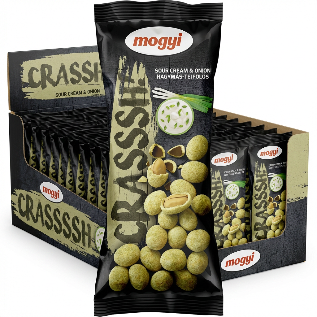 Snacks, Kracher Nüsse, Puffer-Nüsse, Sauerrahm, Zwiebel
