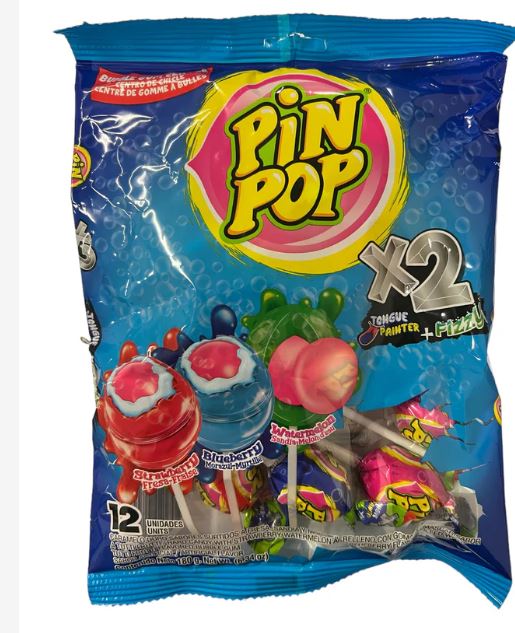 Pin Pop Lutscher mit Kaugummikern 12er 180g MHD 11.02.27