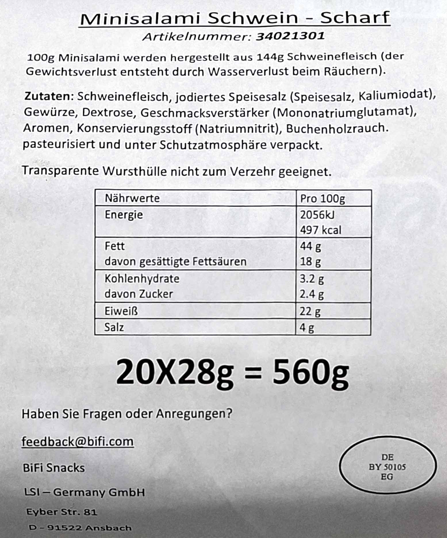 Wurst, Schinken, Nährwerte, Zutaten, Inhaltsstoffe