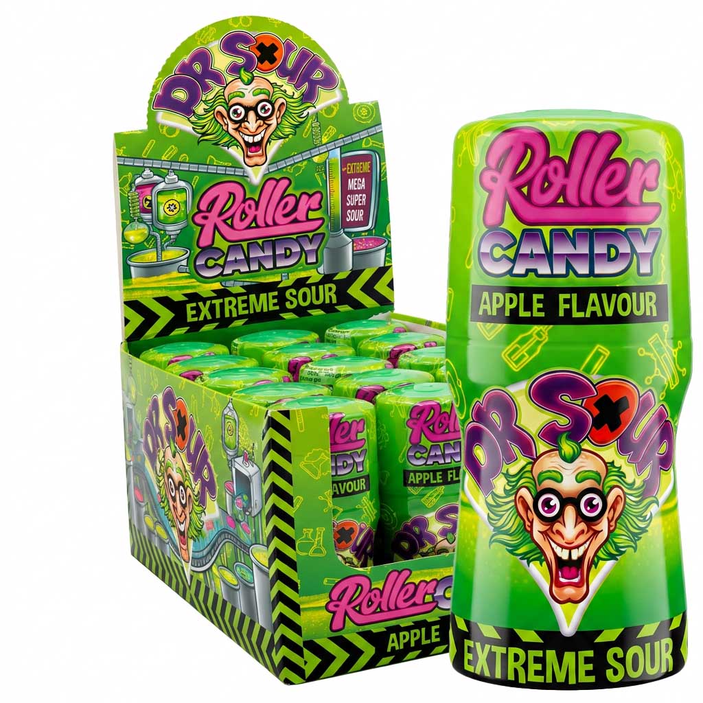 Candy, Roller Candy, Apfelgeschmack, Extreme Sauer, Sauerbonbons