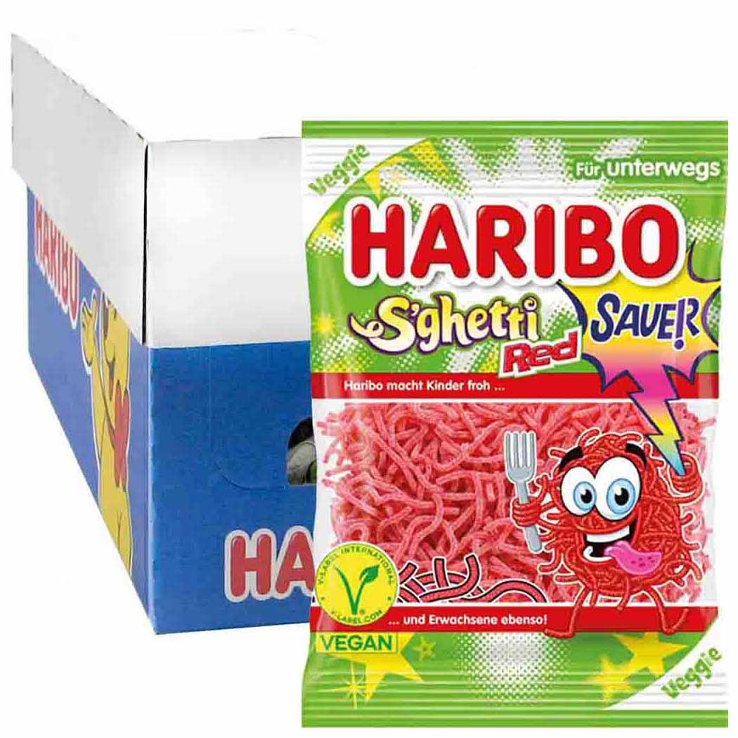 Haribo Spaghetti Red sauer 20x85g=1700g